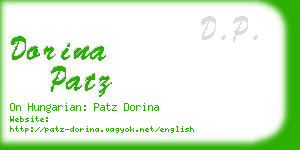 dorina patz business card